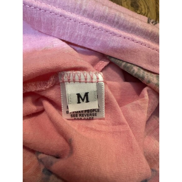 Y2K Butterfly Dropout Foxy People Babydoll Top – Med Pink Tattoo Graphic V-Neck - Picture 8 of 11